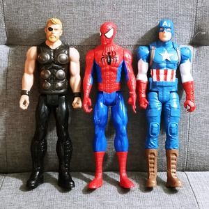 Marvel Spiderman Captain America Thor 12" Action Figure Set of 3 (hsu)